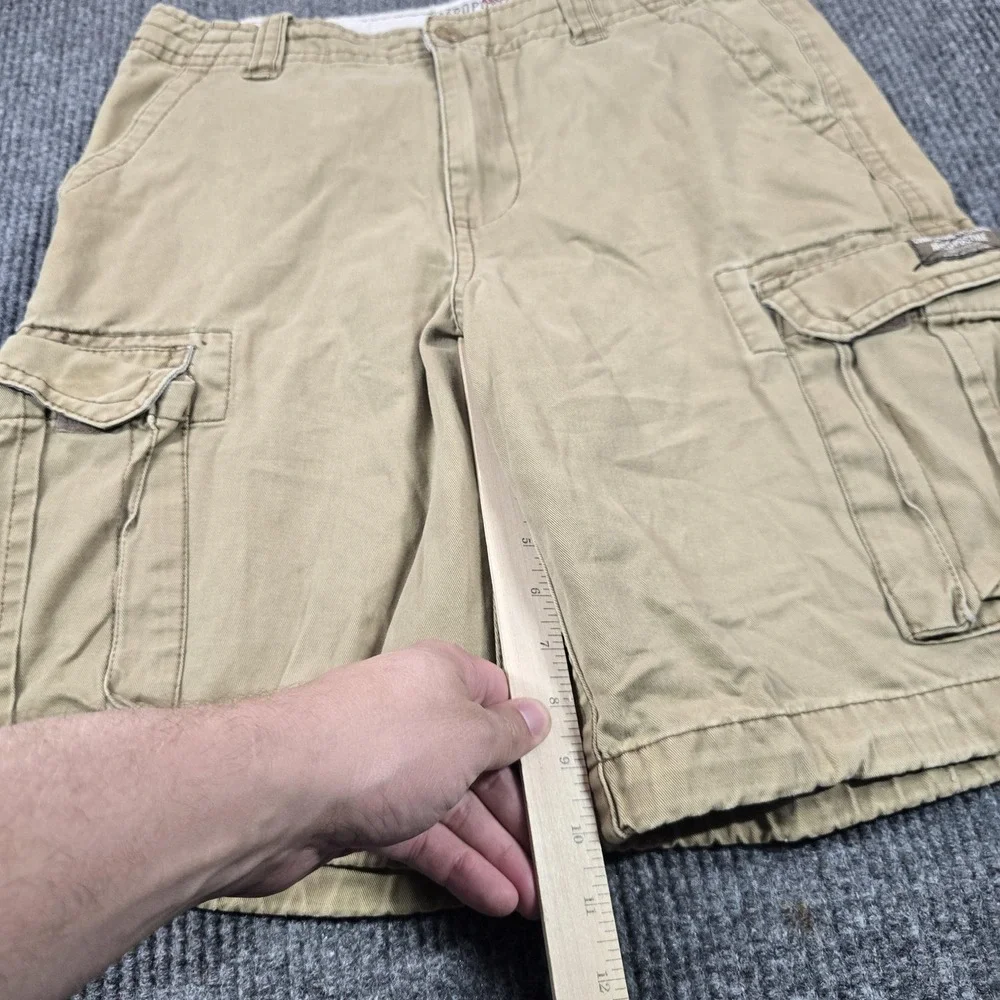 Vintage Aeropostale Cargo Shorts Mens 31 Beige‎ Relaxed Fit Multi Pocket 90s Y2K